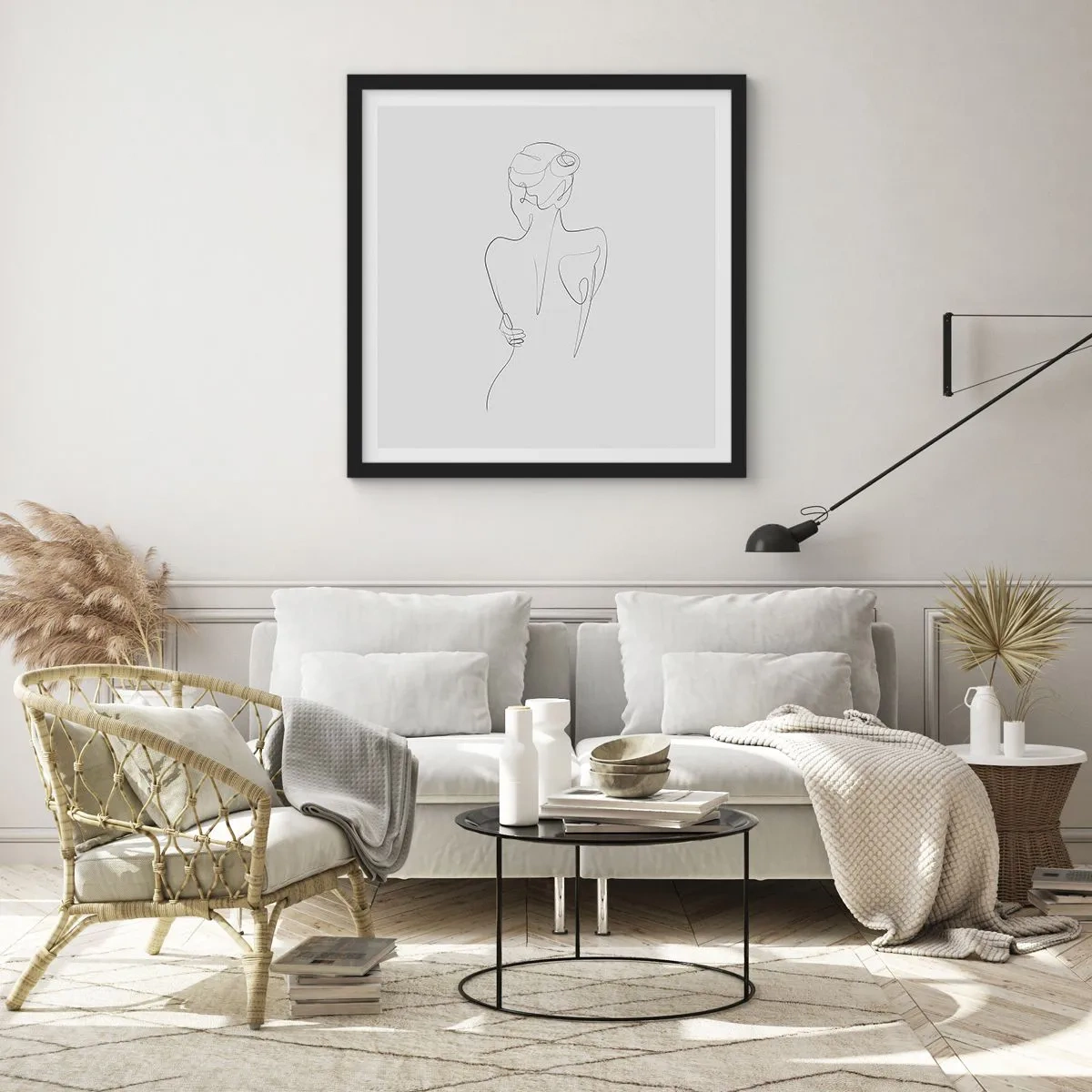 Poster in black frame - Music of the Body - 50x50 cm