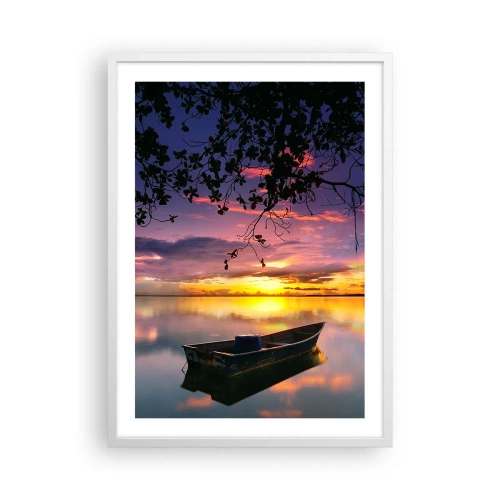 Poster in white frmae - Serenity of the Lake - 50x70 cm