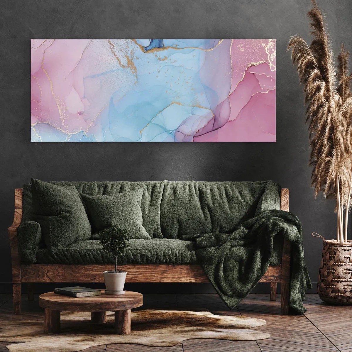 Canvas picture - Encounter and Permeation - 120x50 cm