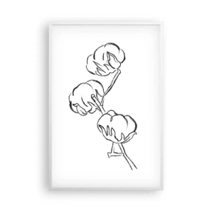 Poster in white frmae - Cotton Fluff - 61x91 cm
