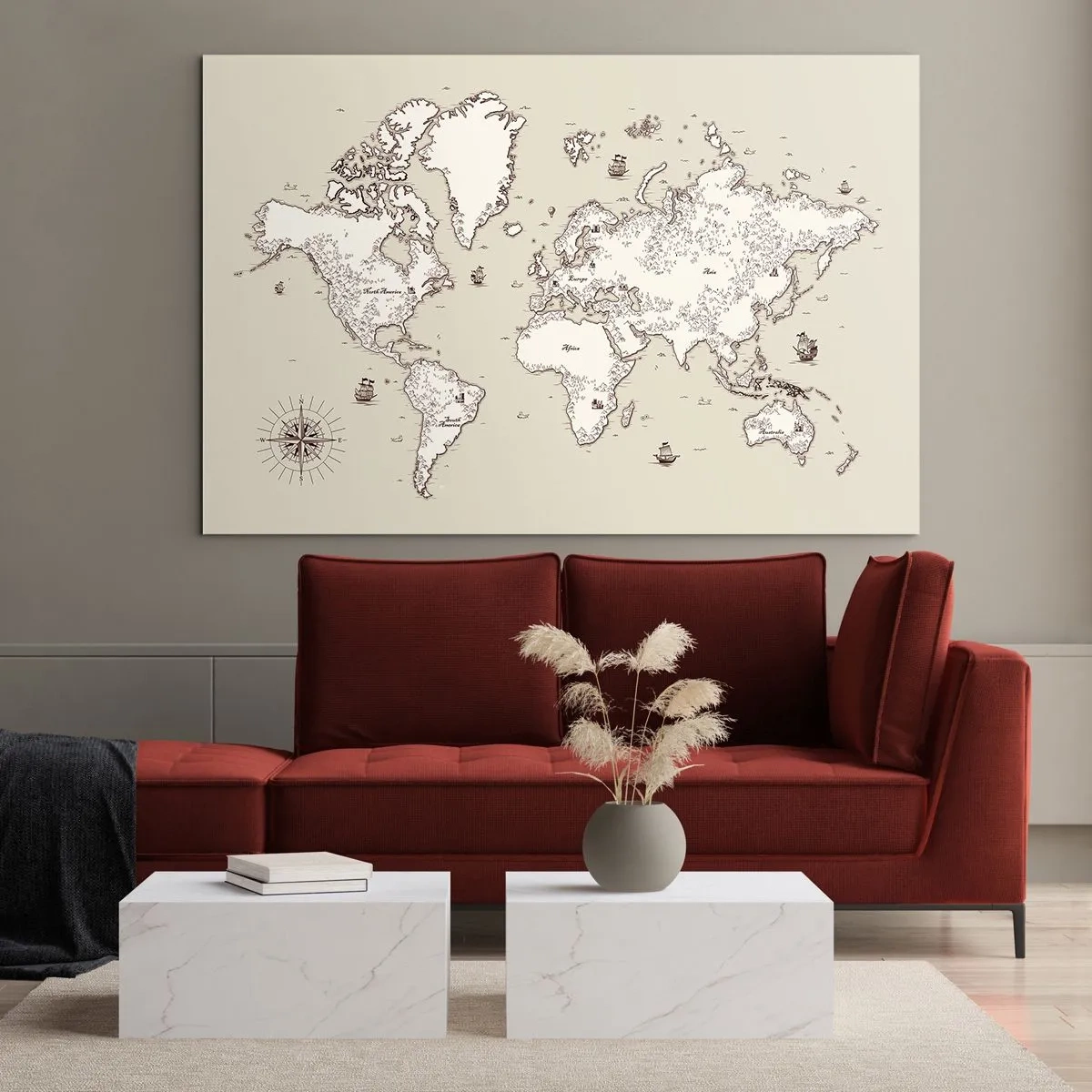Glass picture - Travel Round the World - 100x70 cm