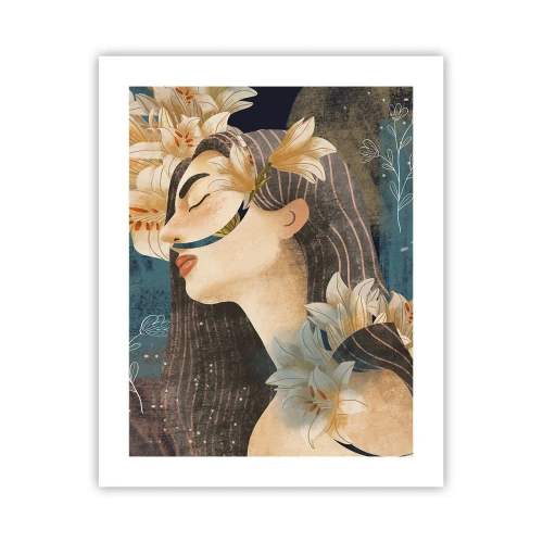 Poster - Tale of a Queen with Lillies - 40x50 cm