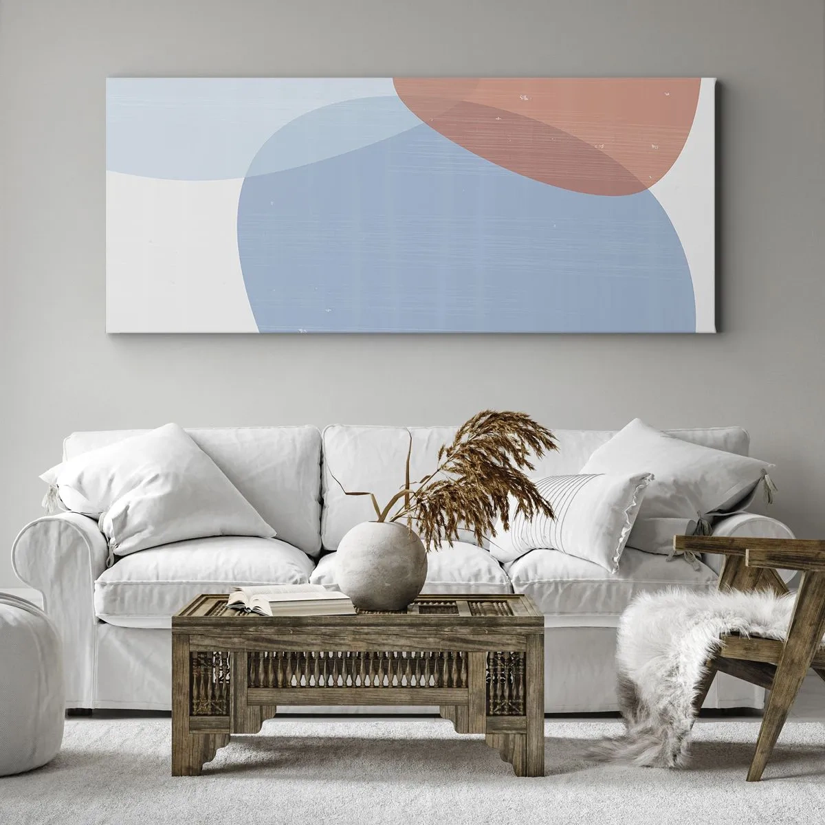 Canvas picture - Pastel Relations - 100x40 cm