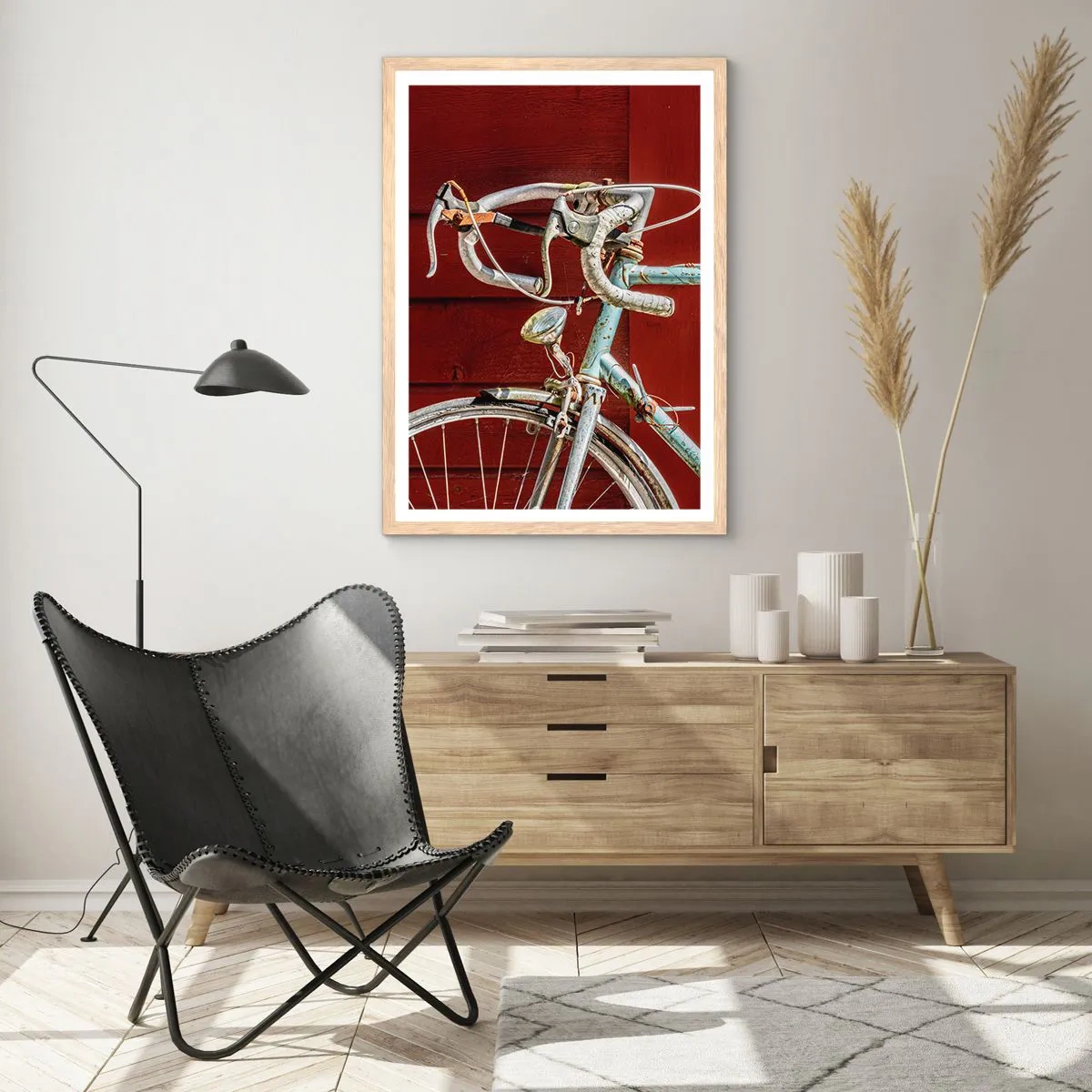 Poster in light oak frame - Born for Victories - 61x91 cm