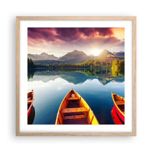 Poster in light oak frame - Nothing against Nature - 50x50 cm