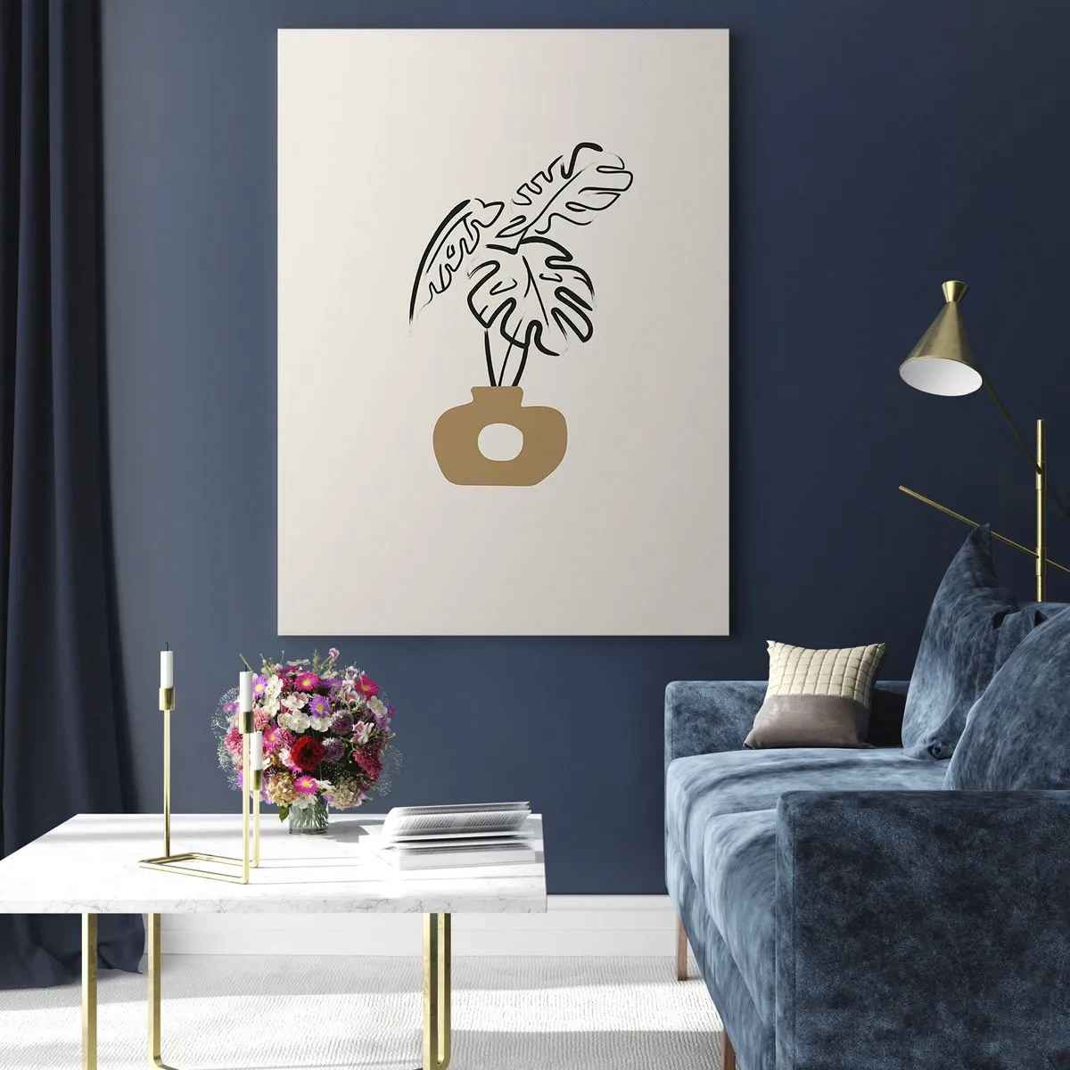 Glass picture - Monstera - House Decoration - 50x70 cm