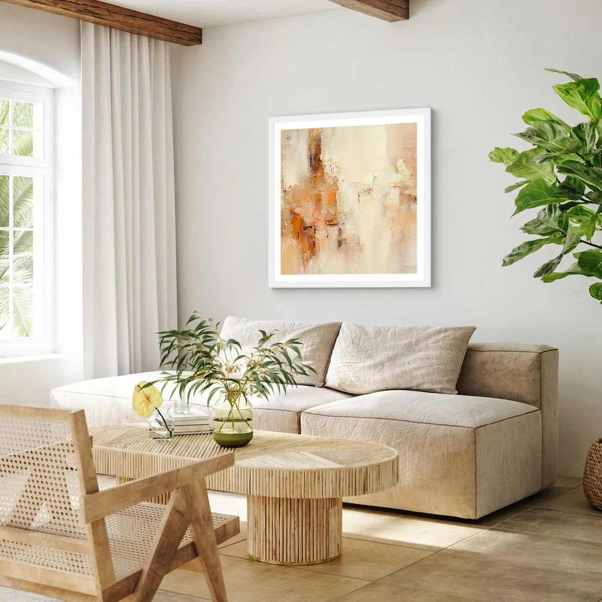 Poster in white frmae - Soul of Amber - 50x50 cm