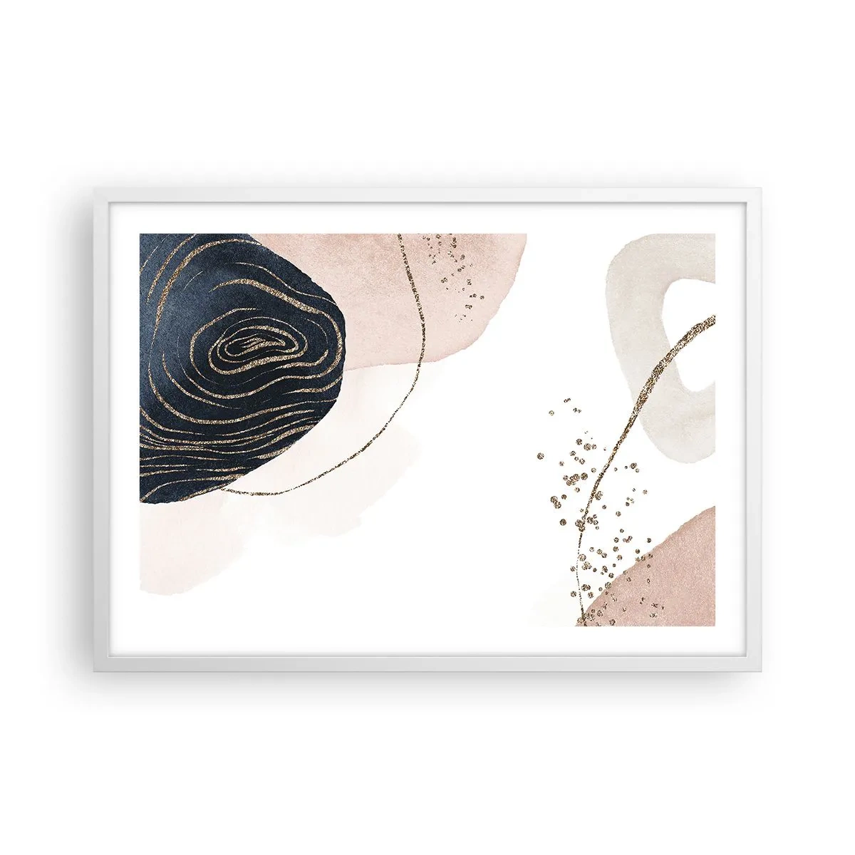 Poster in white frmae - Everything Flows - 70x50 cm