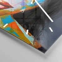 Clock face with lines