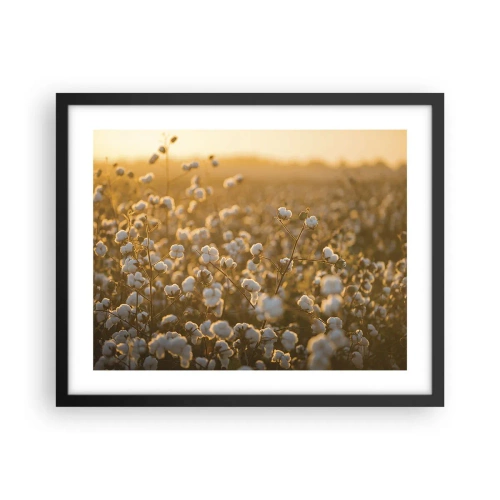 Poster in black frame - Fluffy Field - 50x40 cm