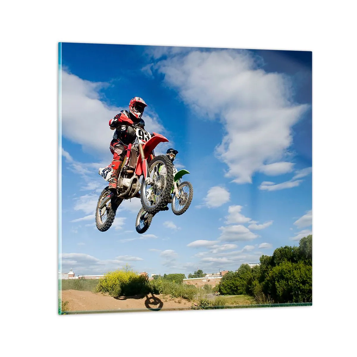 Glass picture - Jump to the Sky - 30x30 cm