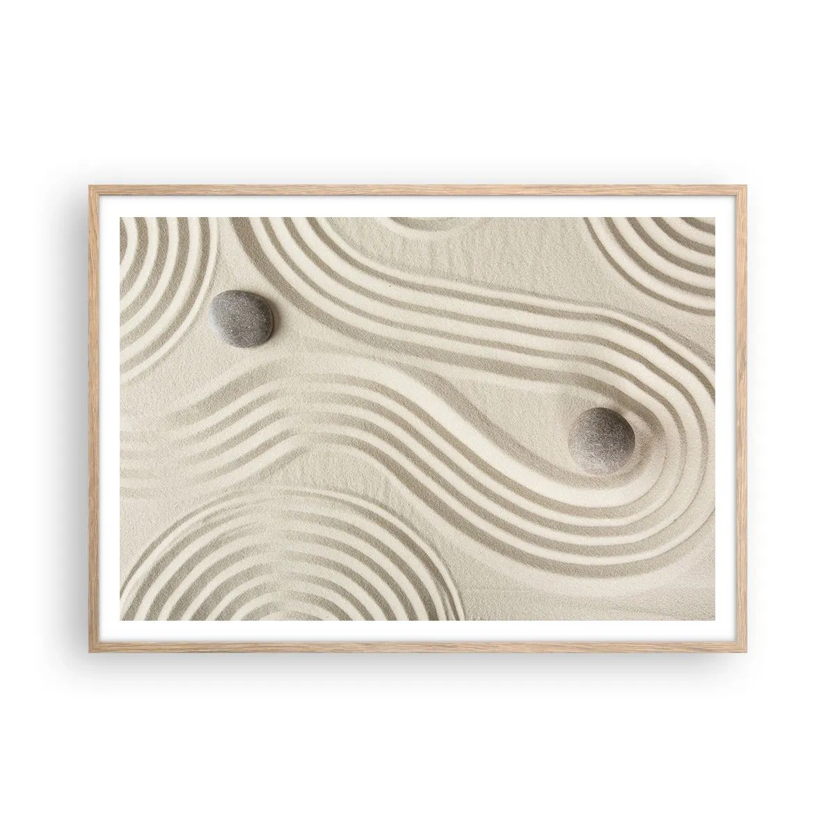 Poster in light oak frame - Touch of Warmth - 100x70 cm