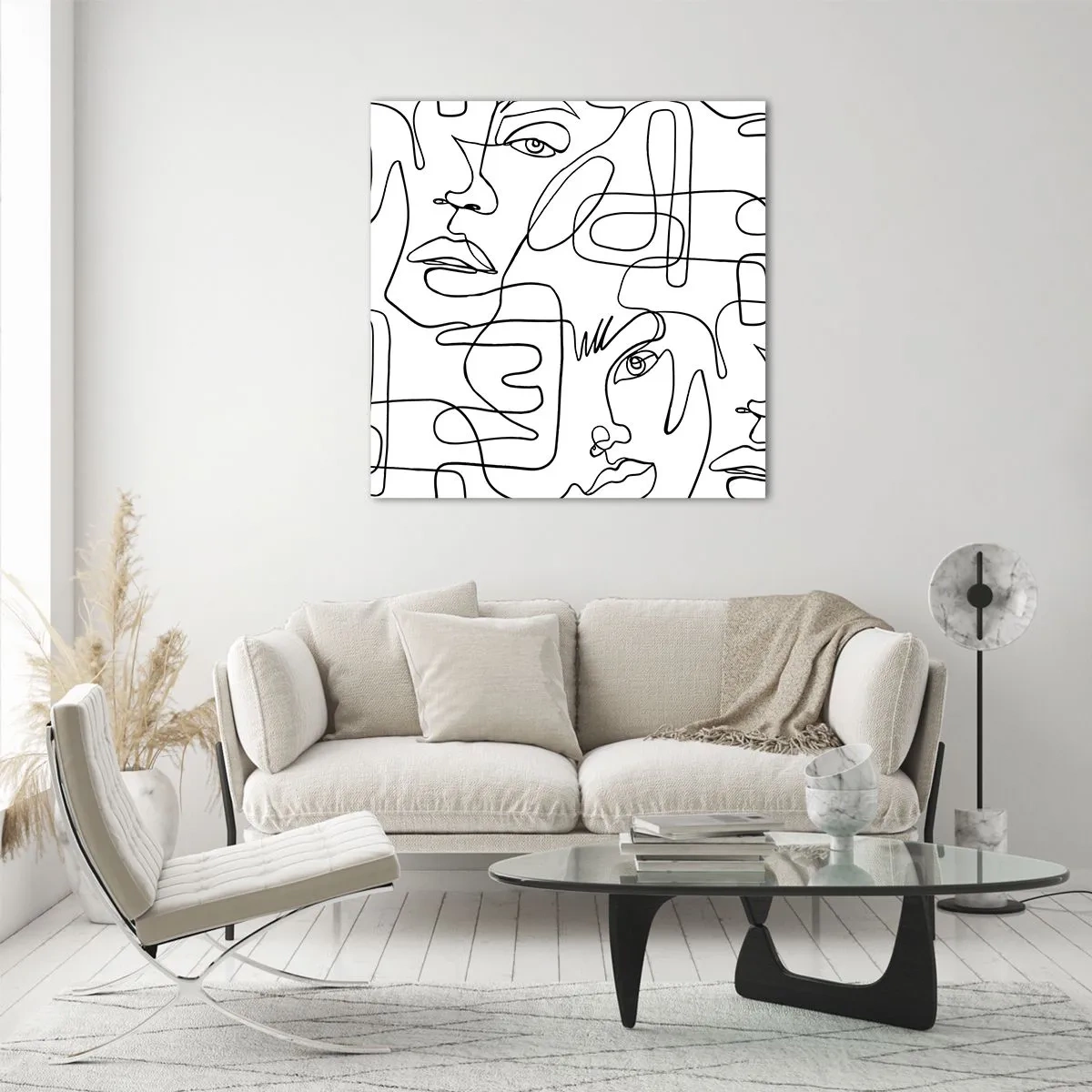 Glass picture - Tangled up in Emotions - 30x30 cm