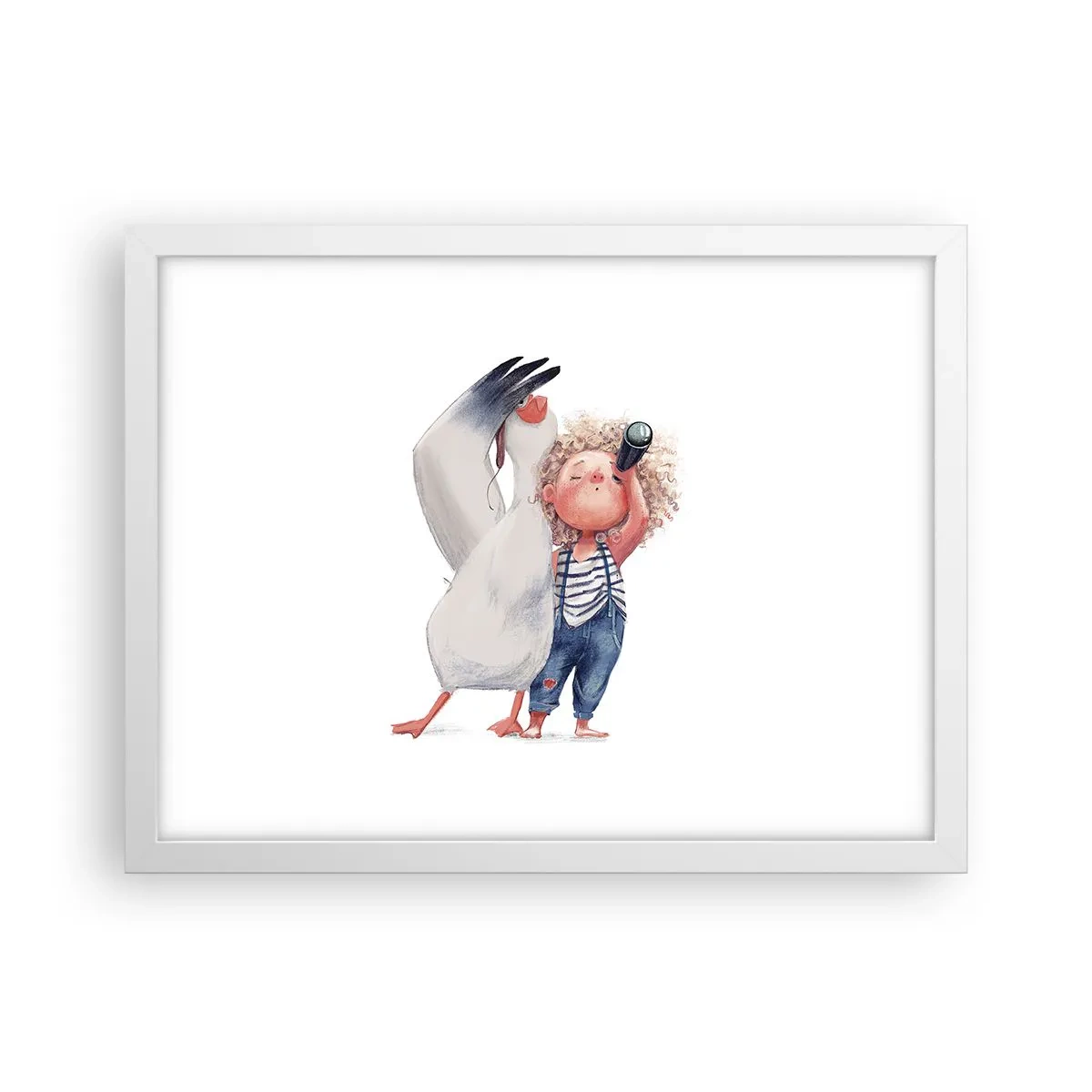 Poster in white frmae - Plan of a Great Journey - 40x30 cm
