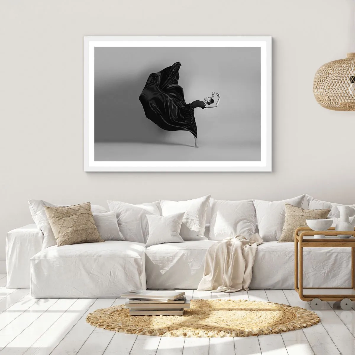 Poster in white frmae - On the Wings of Music - 91x61 cm