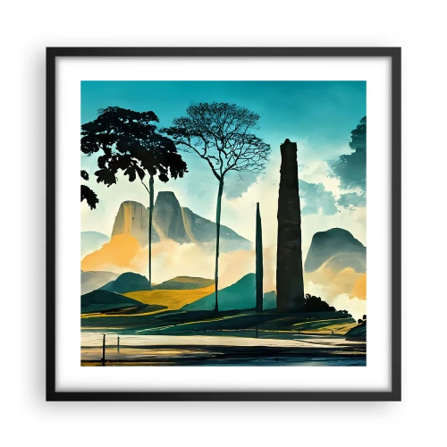 Poster in black frame - Higher and Higher - 50x50 cm