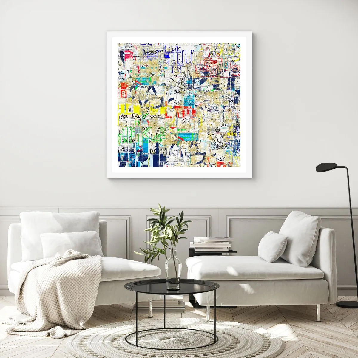 Poster in white frmae - Feast for the Eyes - 50x50 cm