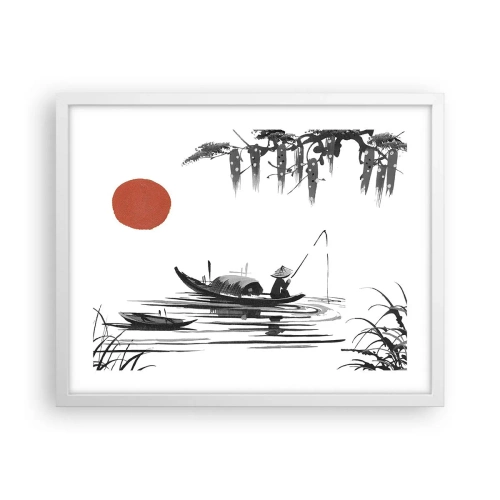 Poster in white frmae - Asian Afternoon - 50x40 cm