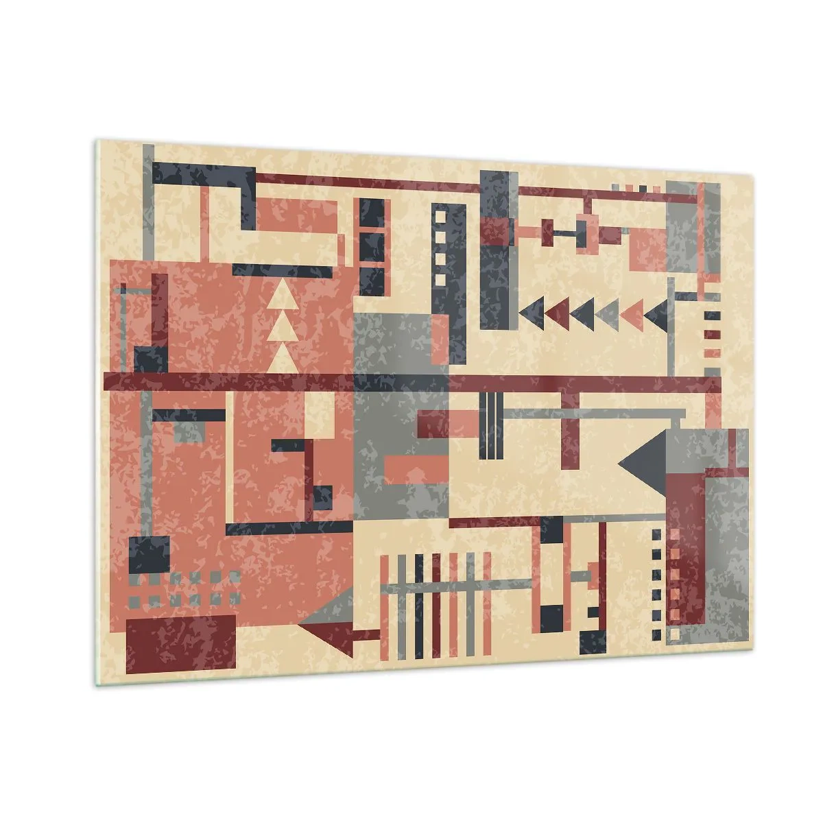 Glass picture - Combinations of Verticals and Horizontals - 100x70 cm