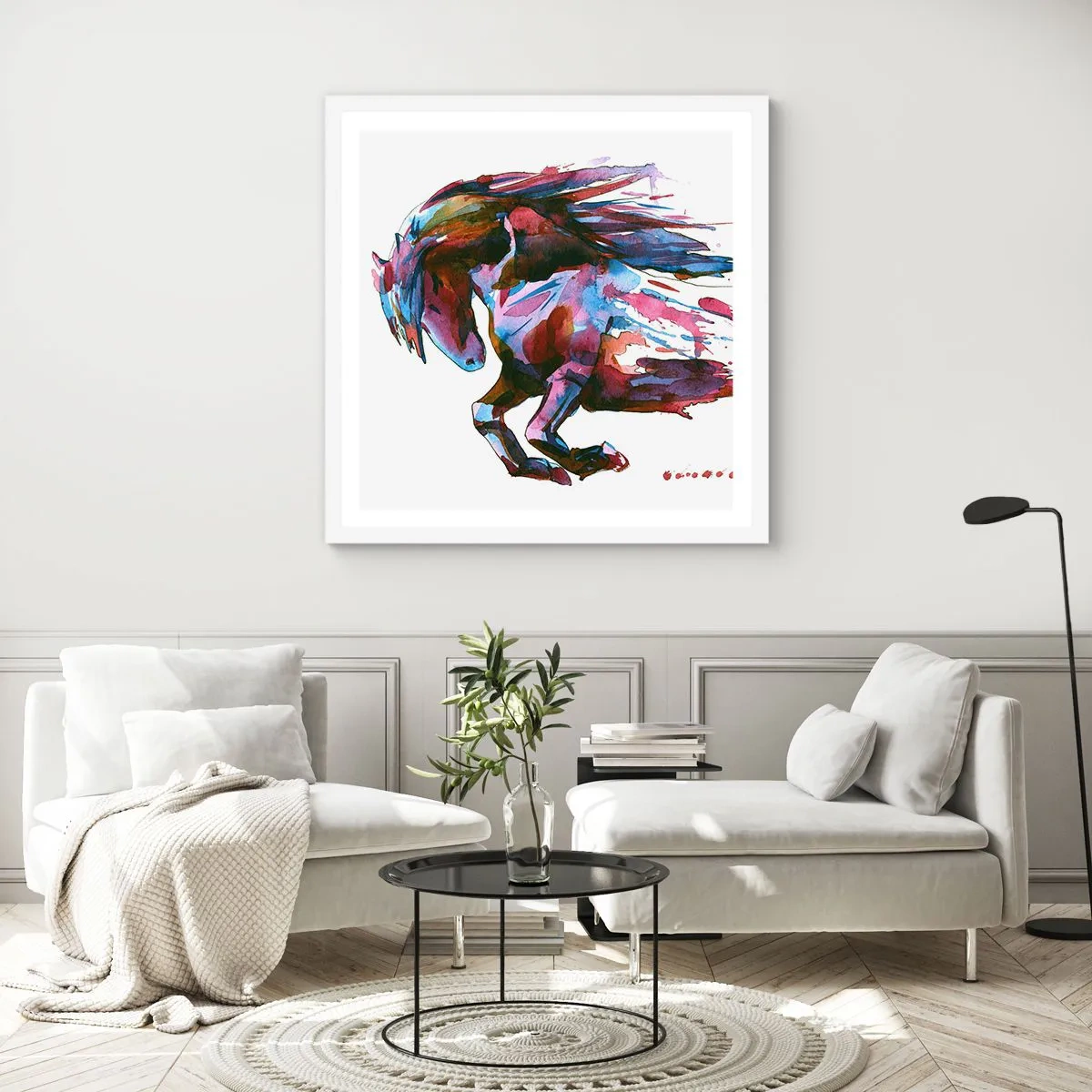 Poster in white frmae - In Elation - 40x40 cm