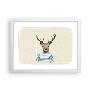 Poster in white frmae - Becaue I Like Striped T-Shirts - 40x30 cm