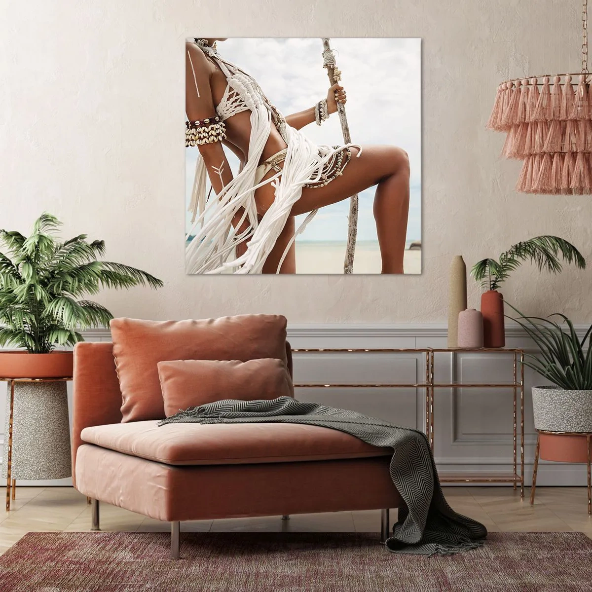 Canvas picture - Priestess of the Sun - 70x70 cm