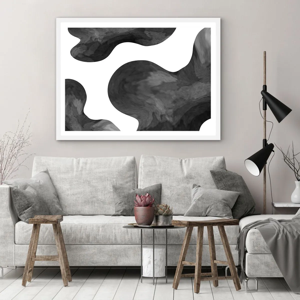 Poster in white frmae - Milky Way - 70x50 cm