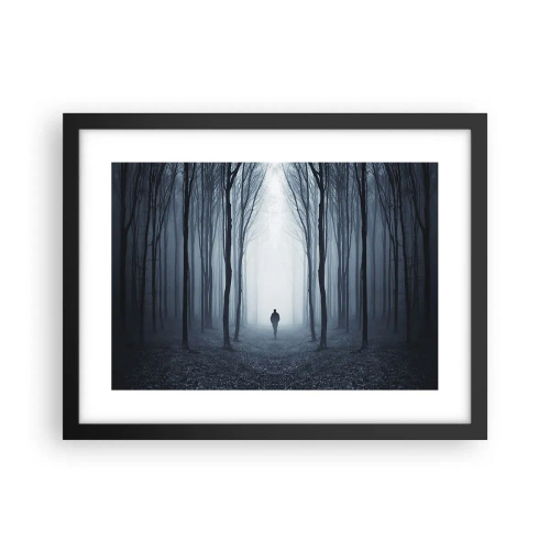 Poster in black frame - And Everything is Straight and Bright - 40x30 cm