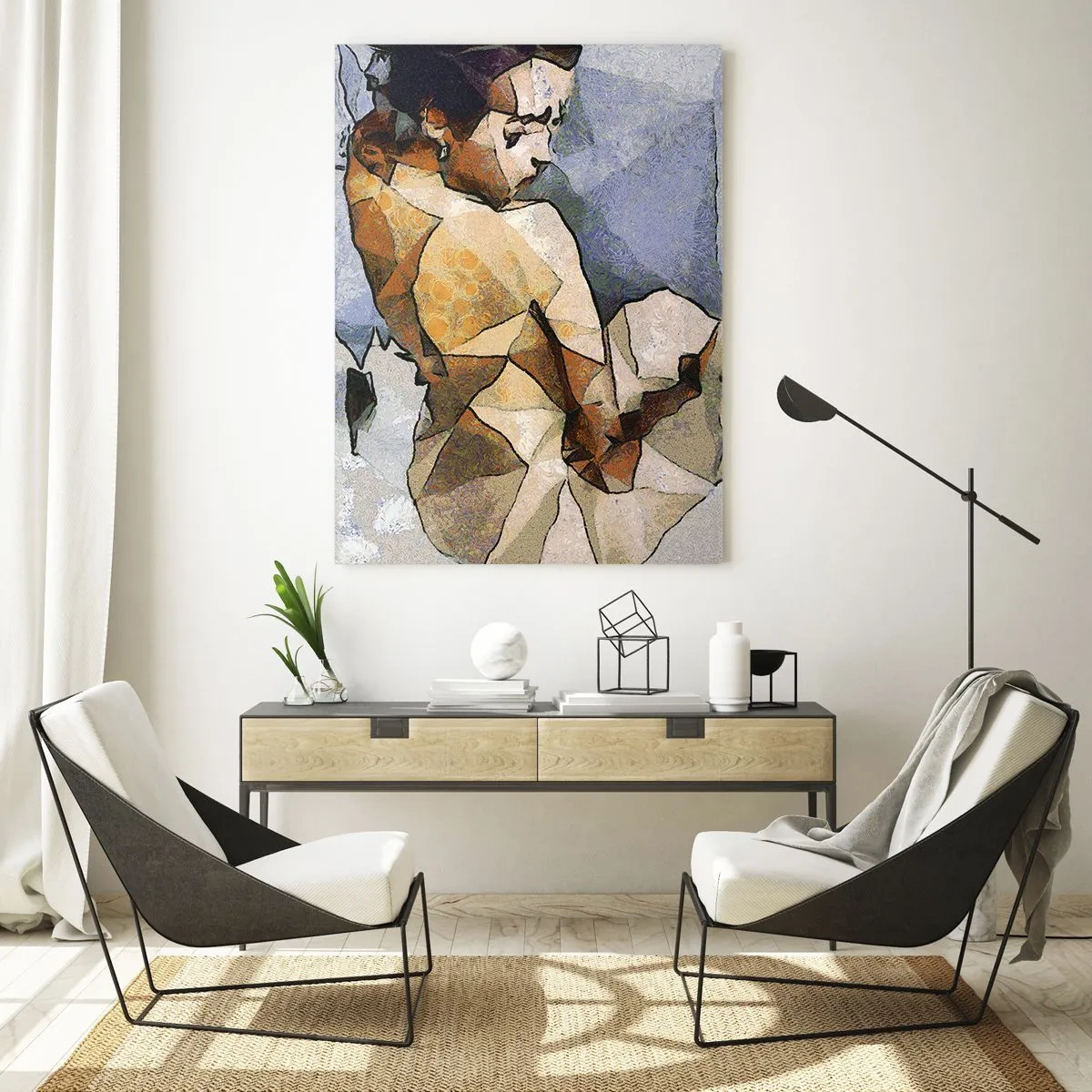 Glass picture - In the Spirit of Cubism - 50x70 cm