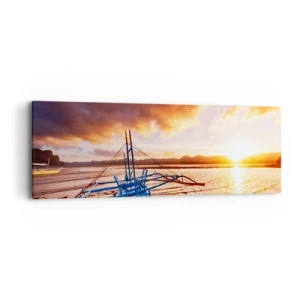 Canvas picture - After a Long Day, Stretching on the Sand - 90x30 cm