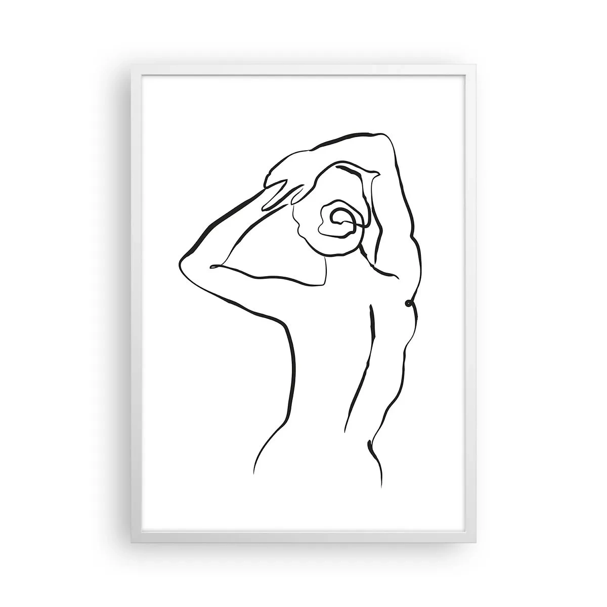 Poster in white frmae - Nude in the Morning - 50x70 cm