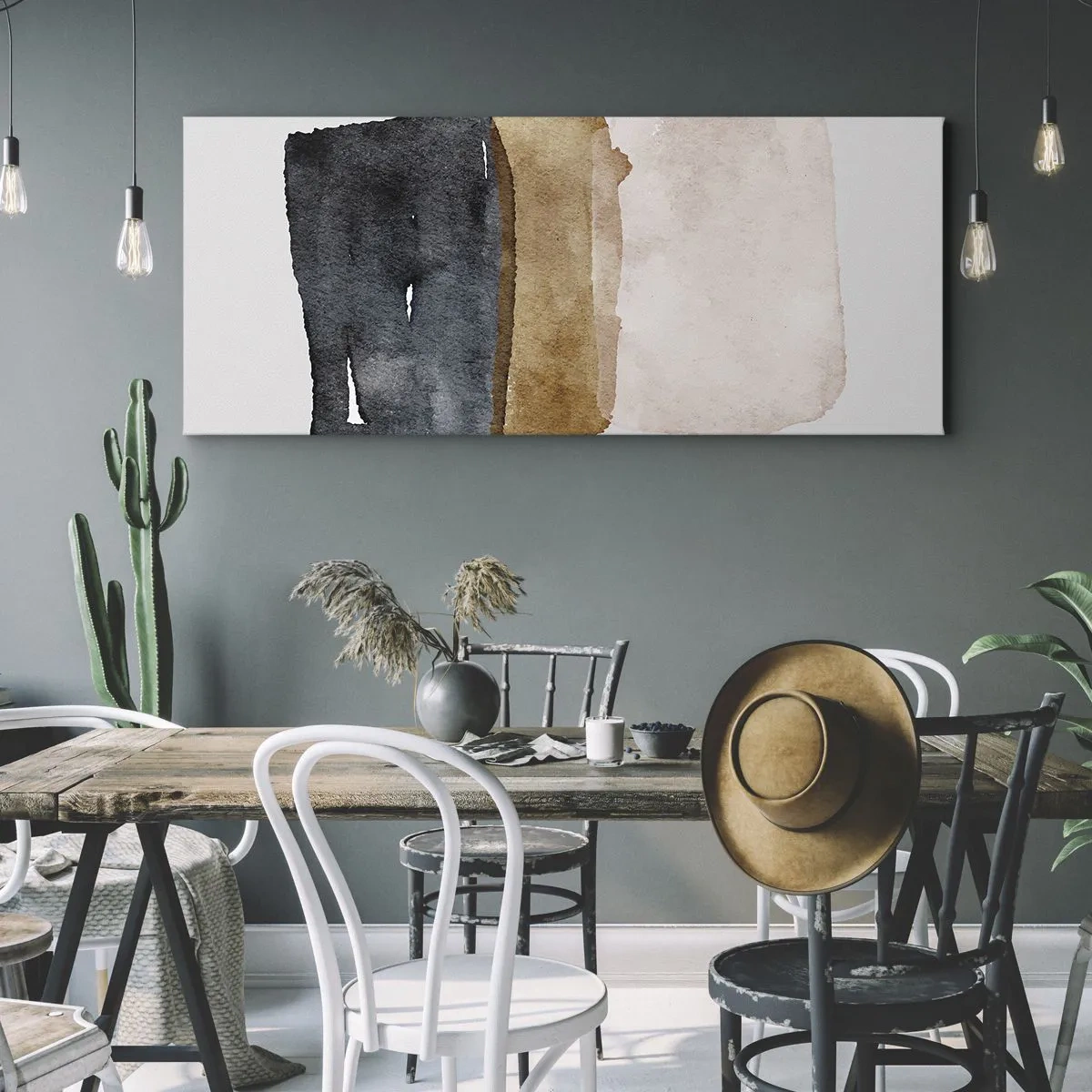 Canvas picture - Composition of the Colours of the Soil - 100x40 cm