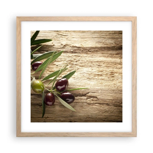 Poster in light oak frame - Straight from Nature - 40x40 cm