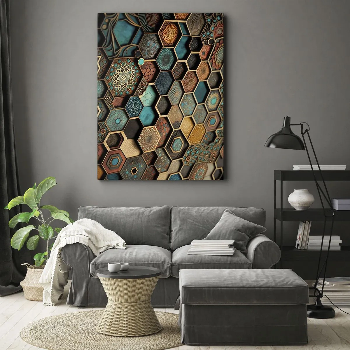 Canvas picture - Arabic Ornaments - Variation - 45x80 cm