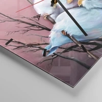 Clock face with lines