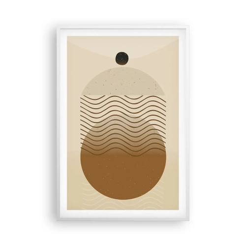 Poster in white frmae - About the Origin of Geometrical Figures - 61x91 cm