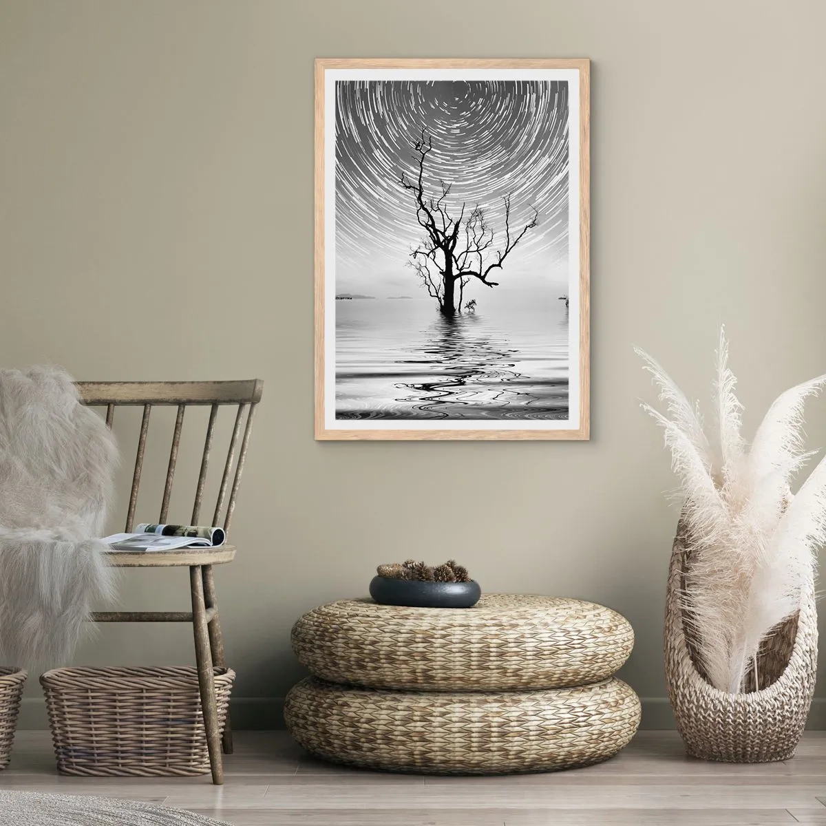 Poster in light oak frame - Symphony of Nature - 40x50 cm