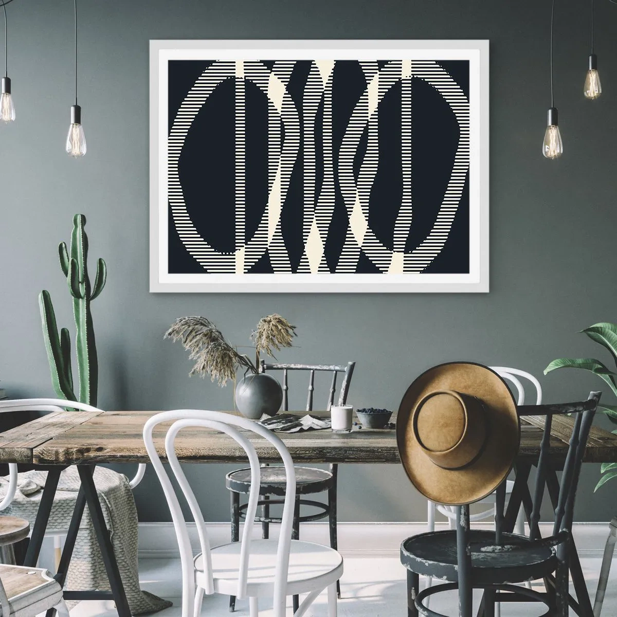 Poster in white frmae - Attempt at Breaking Darkness - 70x50 cm
