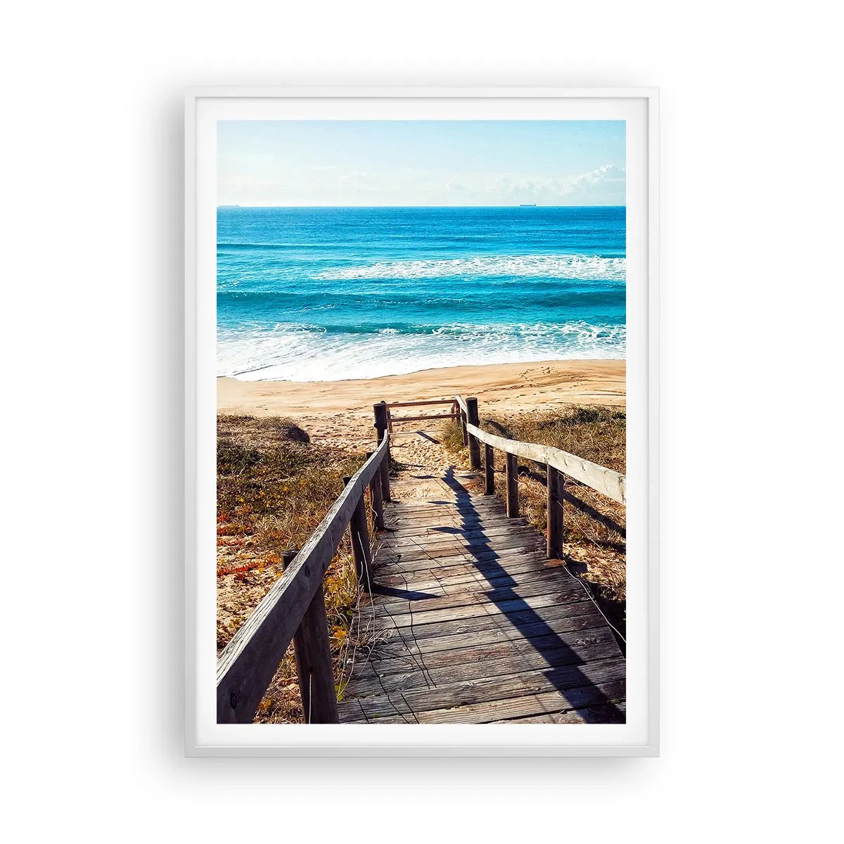 Poster in white frmae - Run! - 70x100 cm