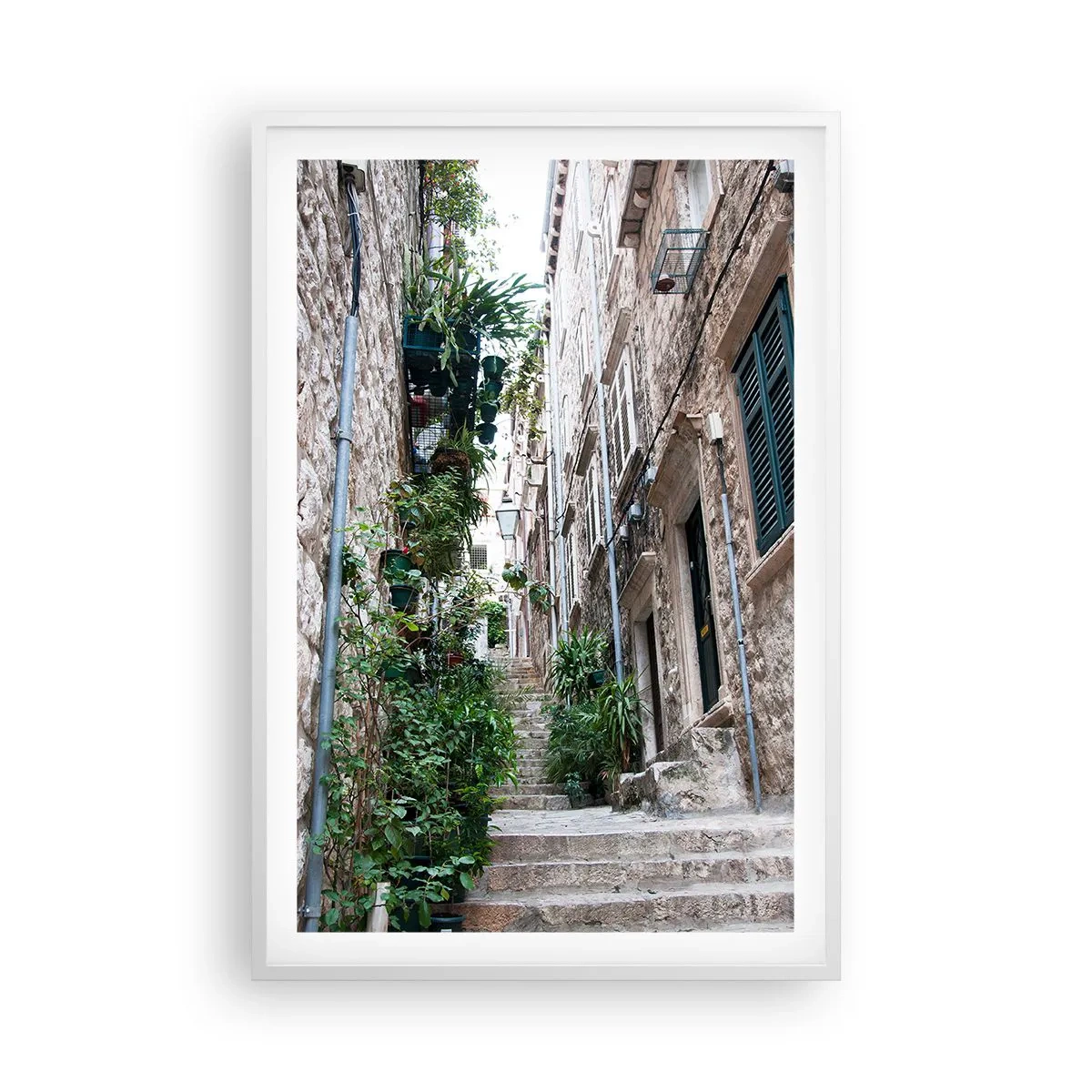 Poster in white frmae - Charm of Old Town - 61x91 cm