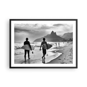 Poster in black frame - Samba for One Wave - 70x50 cm