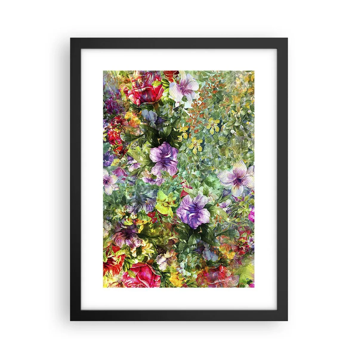 Poster in black frame - Lost in the Flowers - 30x40 cm