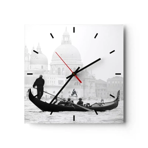 Wall clock - Clock on glass - Journey to the Origin of Beauty - 30x30 cm