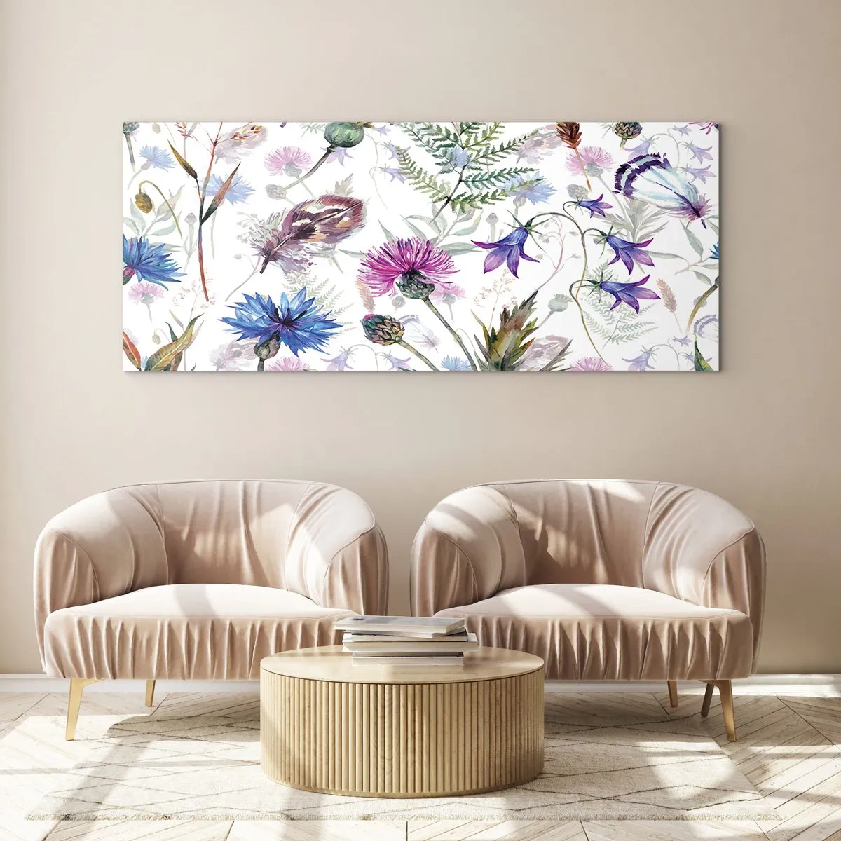 Glass picture - Polish Herbs - 160x50 cm