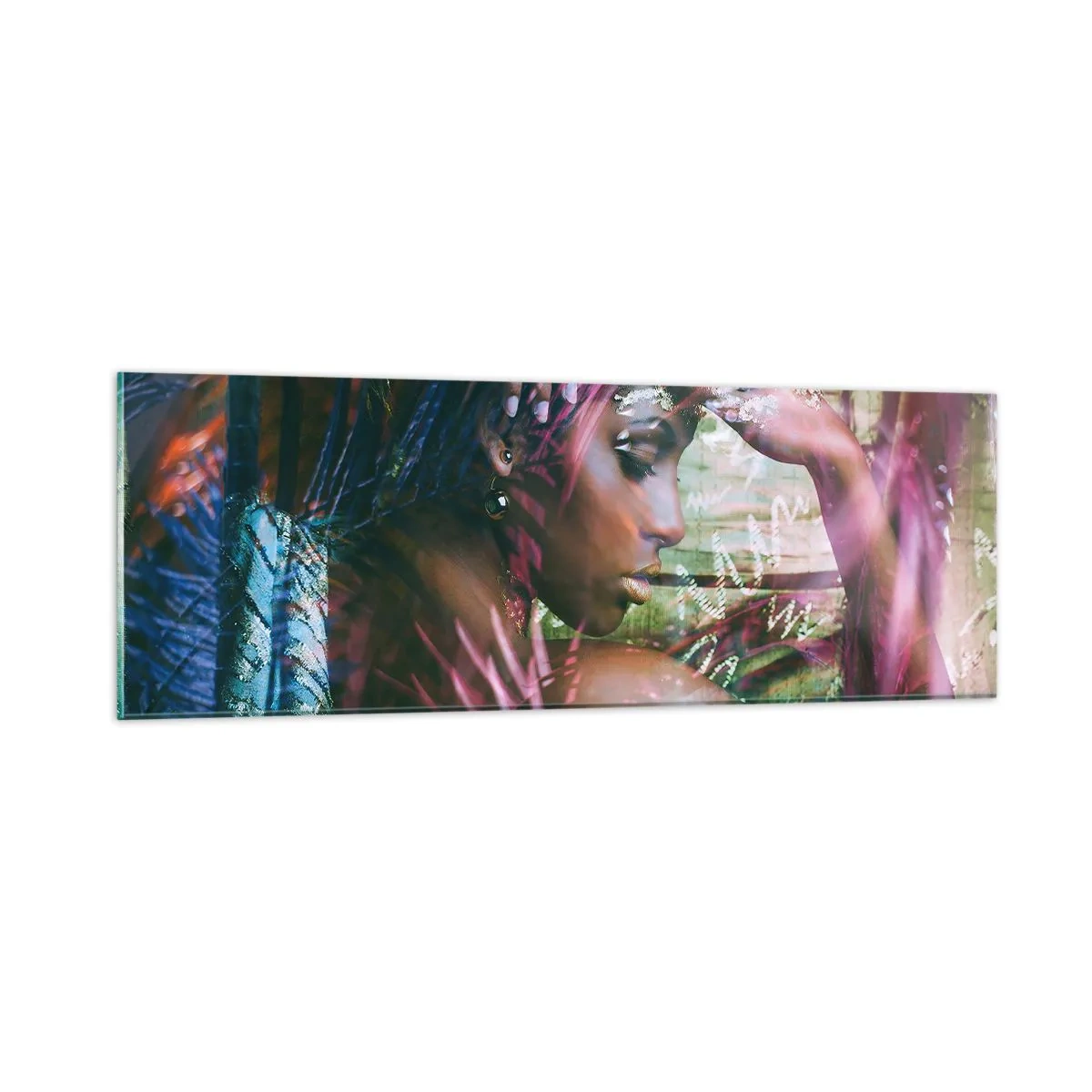 Glass picture - Mother Nature in the Jungle - 90x30 cm
