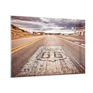 Glass picture - Mother Road - American Legend - 100x70 cm