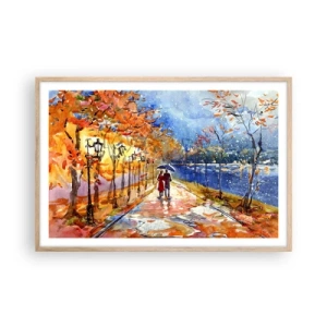 Poster in light oak frame - Together to the Limit of Time  - 91x61 cm