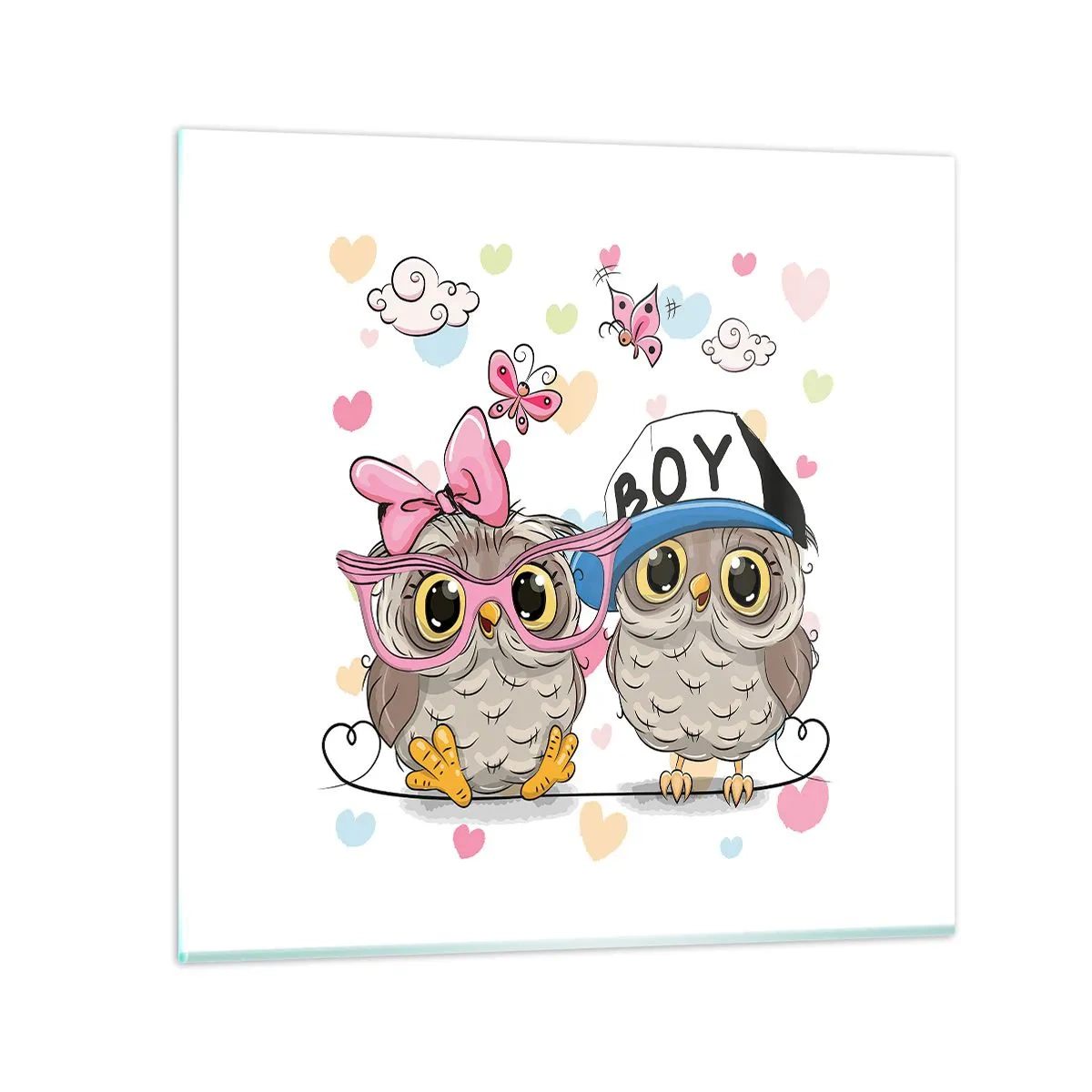 Glass picture - Let's Keep in Love! - 40x40 cm