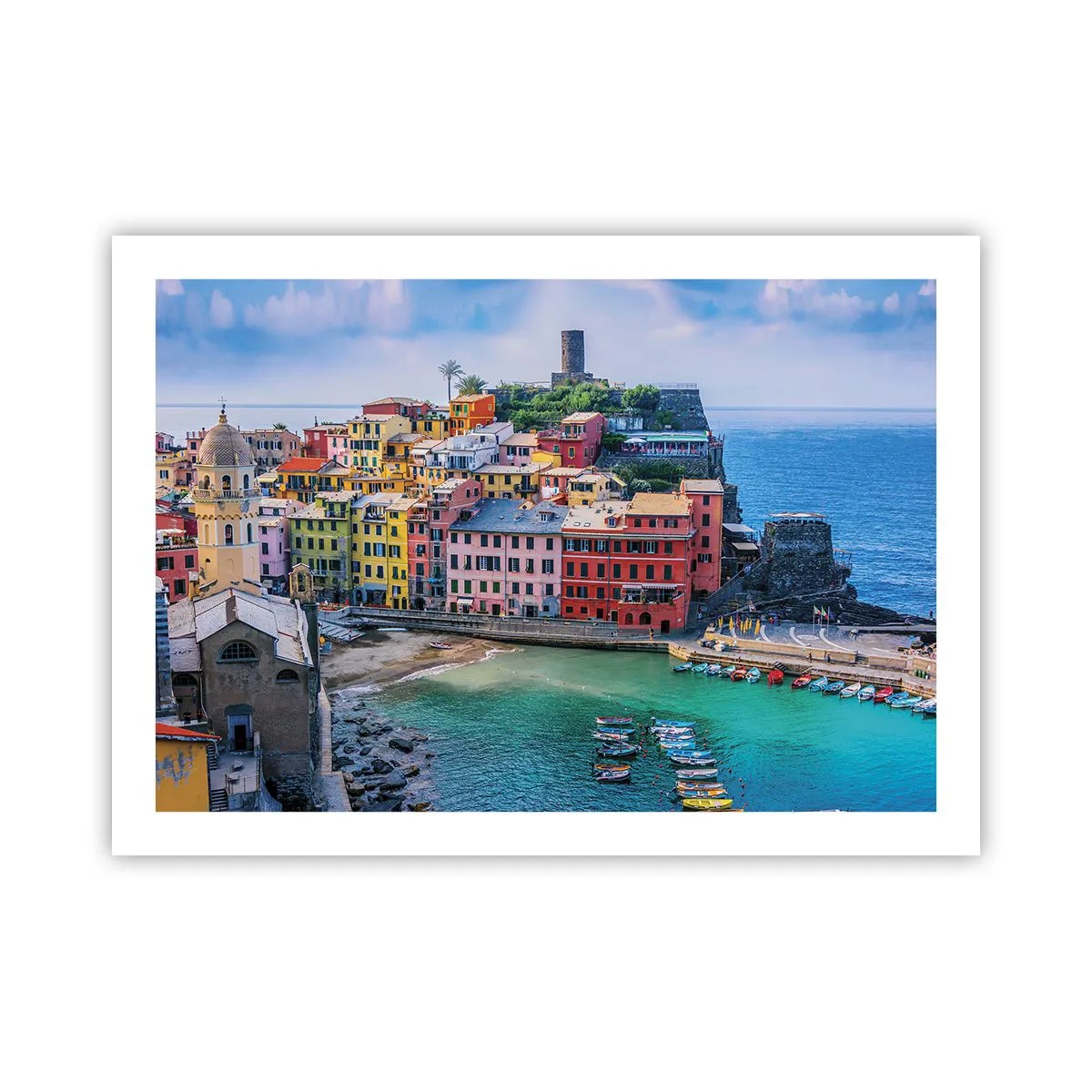 Poster - Magical Mediterranean Town - 70x50 cm