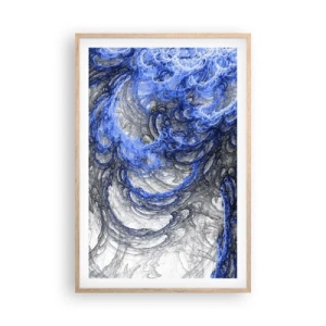 Poster in light oak frame - Birth of a Wave - 61x91 cm